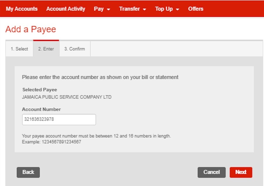Scotia Online Adding a Recipient Scotiabank Jamaica