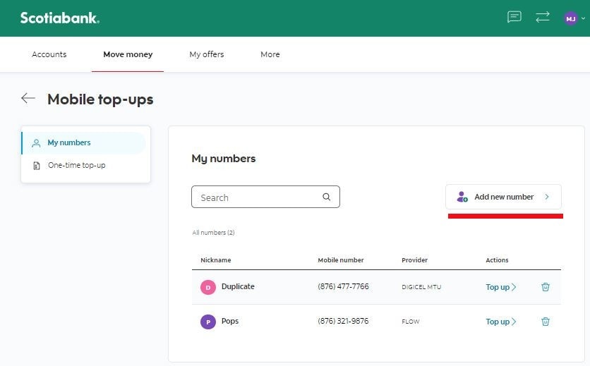 Scotia OnLine How to top up your mobile Scotiabank Jamaica