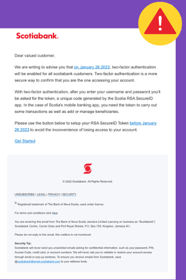Fraud alert